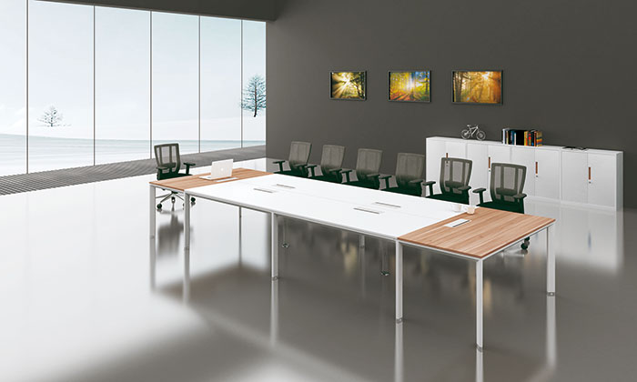 簡(jiǎn)悅木紋色會(huì)議桌